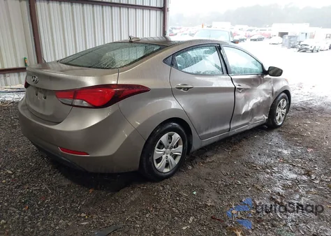 2016 Hyundai Elantra Se из США, поврежденный, VIN 5NPDH4AEXGH754063